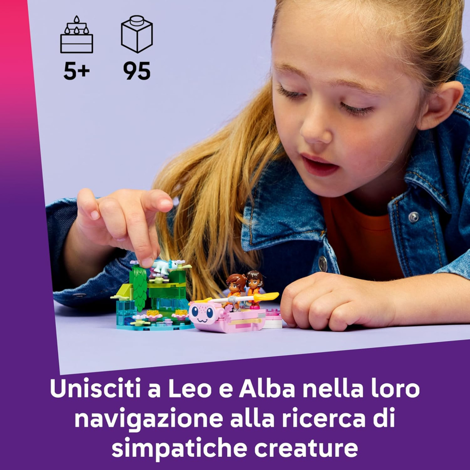 LEGO Friends Barca Avventura Axolotl con 2 Mini Bamboline