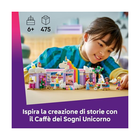 LEGO Friends Caffè Unicorno con 3 Mini Bamboline e Accessori