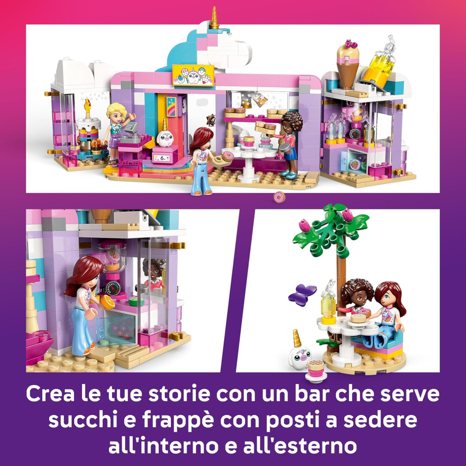 LEGO Friends Caffè Unicorno con 3 Mini Bamboline e Accessori