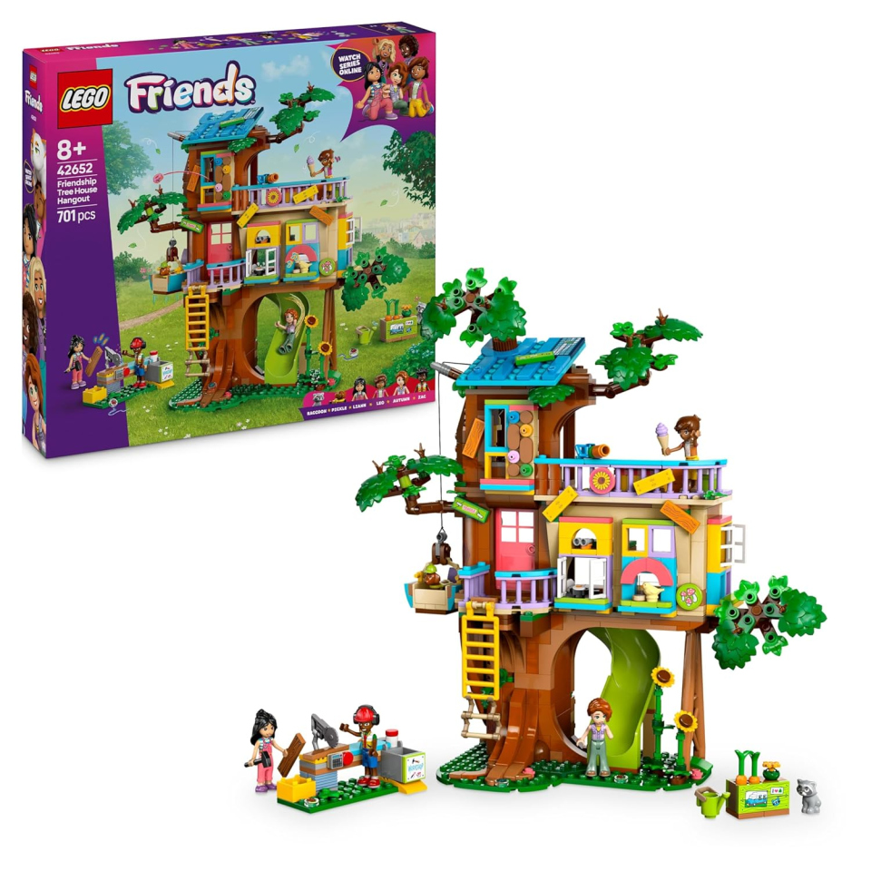LEGO Friends Casa sull'Albero dell'Amicizia – Set con 4 Mini Bamboline e Animali