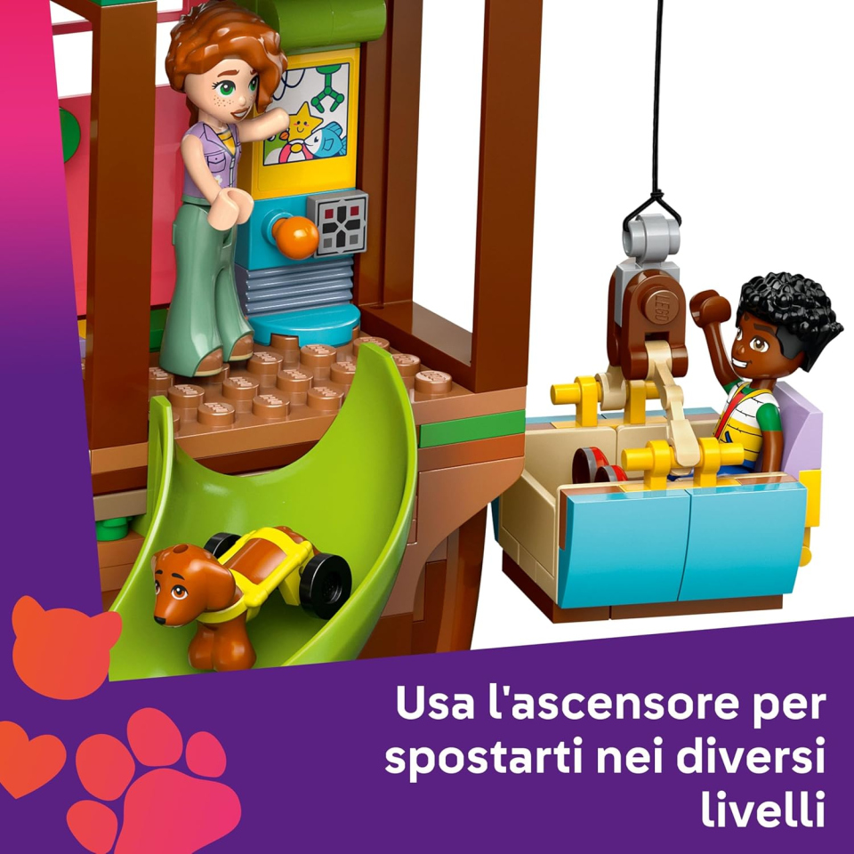 LEGO Friends Casa sull'Albero dell'Amicizia – Set con 4 Mini Bamboline e Animali