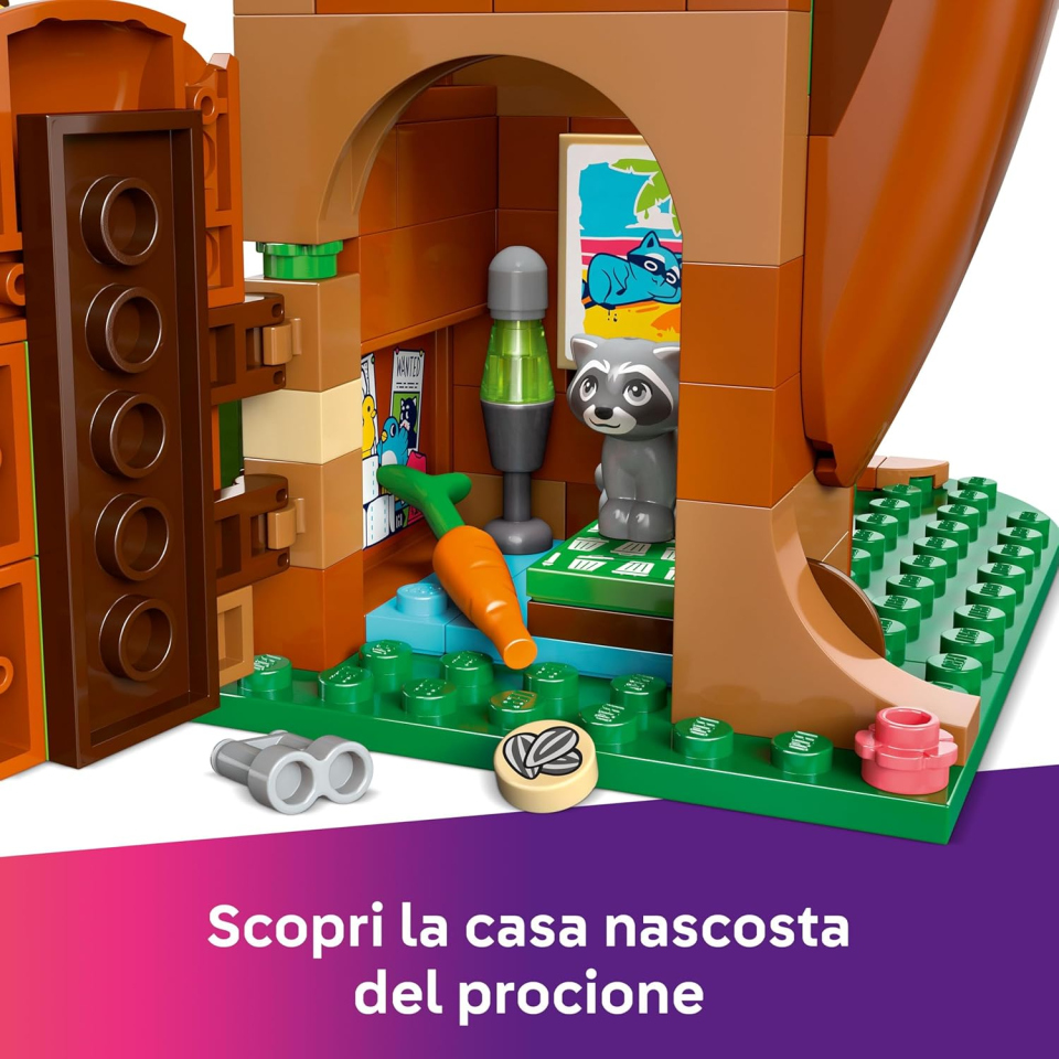 LEGO Friends Casa sull'Albero dell'Amicizia – Set con 4 Mini Bamboline e Animali