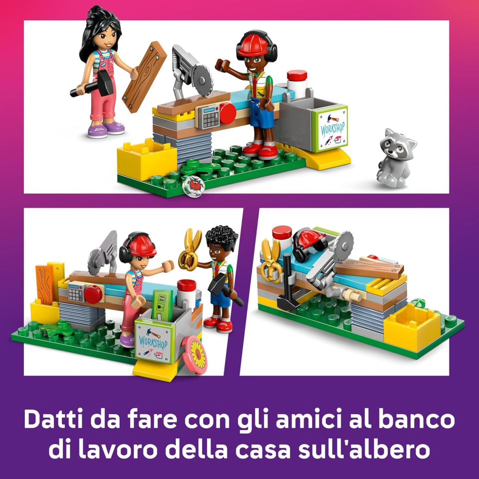 LEGO Friends Casa sull'Albero dell'Amicizia – Set con 4 Mini Bamboline e Animali
