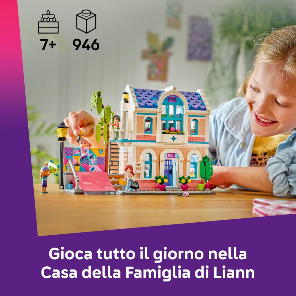 LEGO Friends Casa della Famiglia di Liann con Giardino e Animali