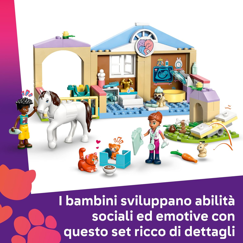 LEGO Friends Clinica Veterinaria 42696 – Set Costruzioni da 4 Anni
