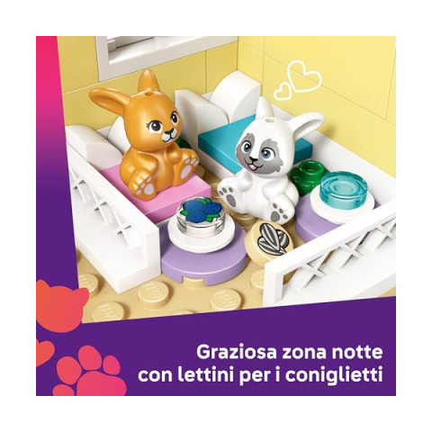 LEGO Friends Hotel dei Conigli – Playset con Mini Doll e Animali