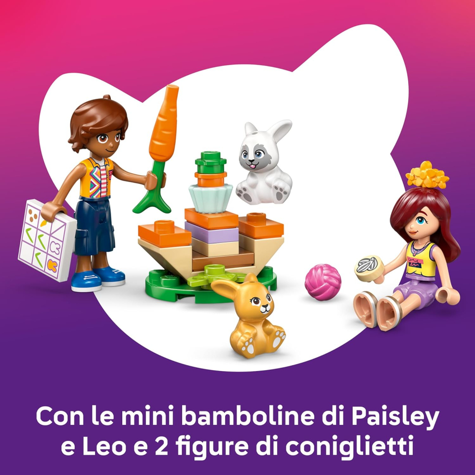 LEGO Friends Hotel dei Conigli – Playset con Mini Doll e Animali