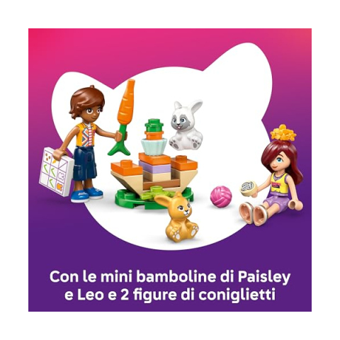 LEGO Friends Hotel dei Conigli – Playset con Mini Doll e Animali
