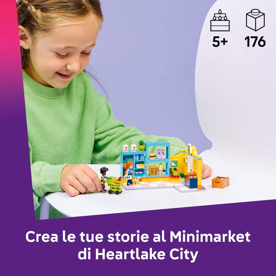 LEGO Friends Minimarket di Heartlake City con Mini Bamboline e Accessori