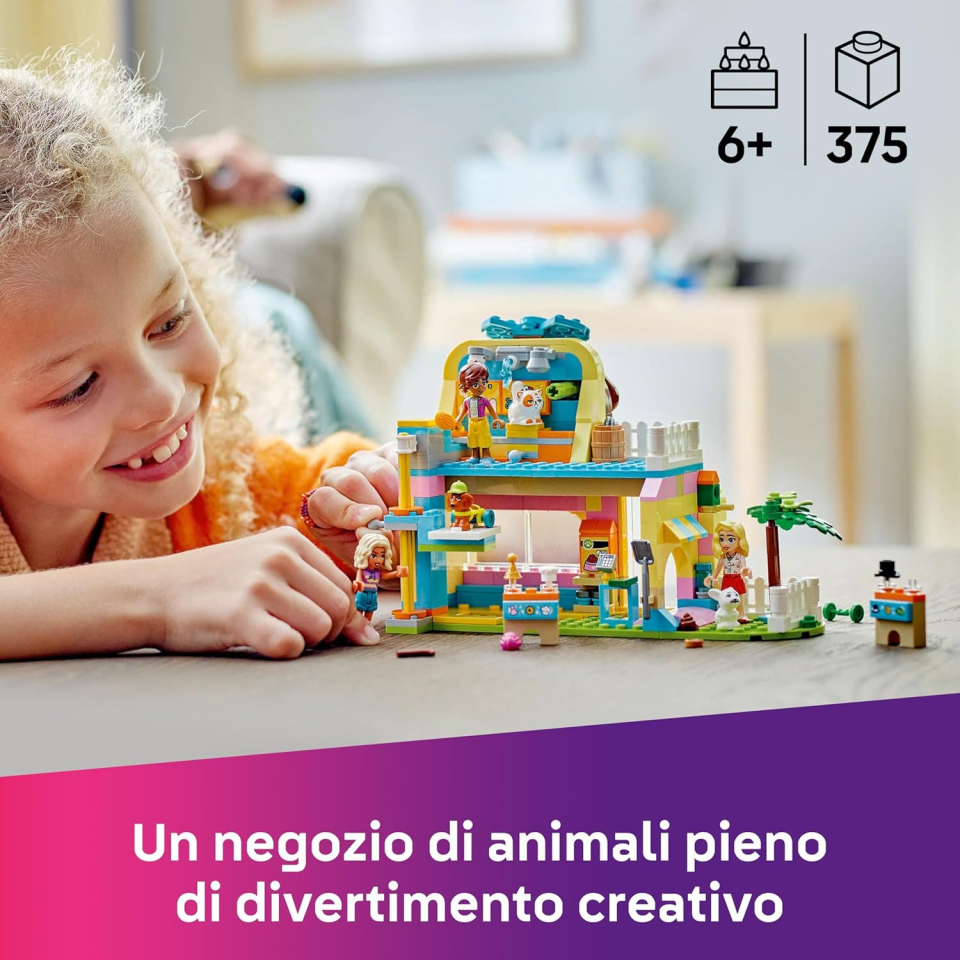 LEGO Friends Pet Shop 42650 – Negozio Animali con Cane, Gatto e Coniglio