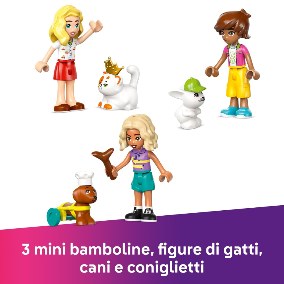 LEGO Friends Pet Shop 42650 – Negozio Animali con Cane, Gatto e Coniglio