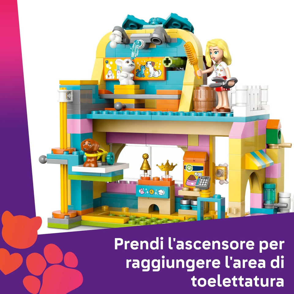 LEGO Friends Pet Shop 42650 – Negozio Animali con Cane, Gatto e Coniglio