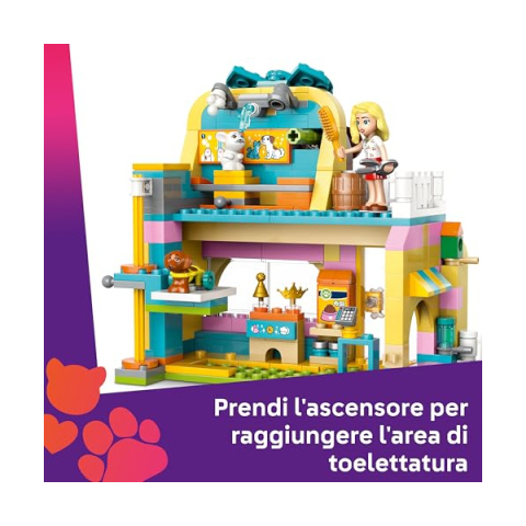 LEGO Friends Pet Shop 42650 – Negozio Animali con Cane, Gatto e Coniglio