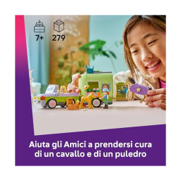 LEGO Friends 42695 Rimorchio per Cavallo e Puledro