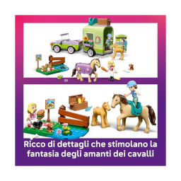 LEGO Friends 42695 Rimorchio per Cavallo e Puledro