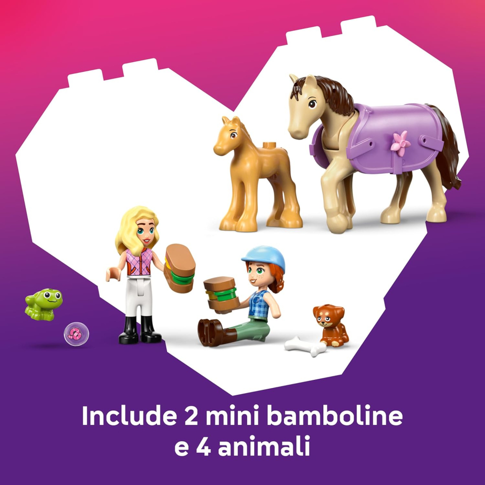 LEGO Friends 42695 Rimorchio per Cavallo e Puledro