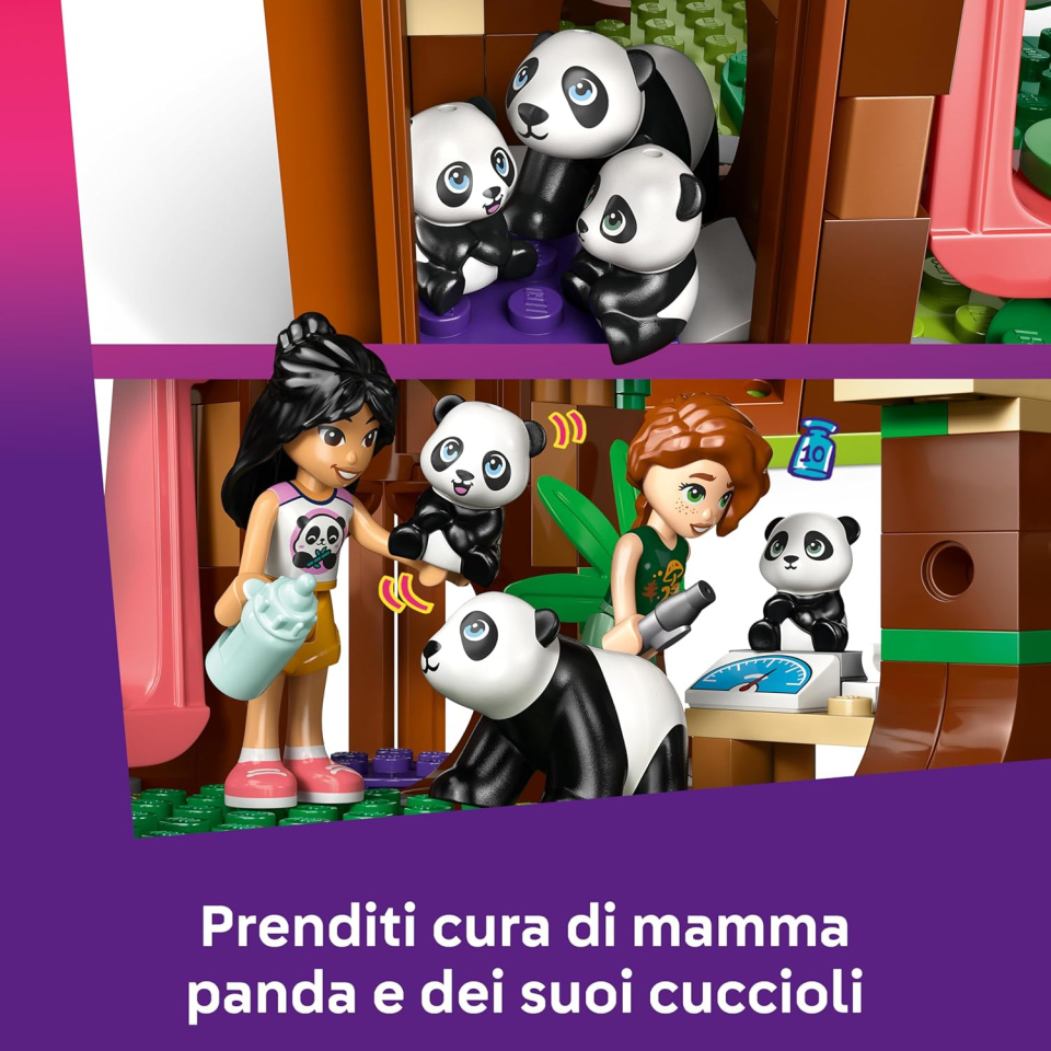 LEGO Friends Santuario dei Panda con Casa sull'Albero e ATV