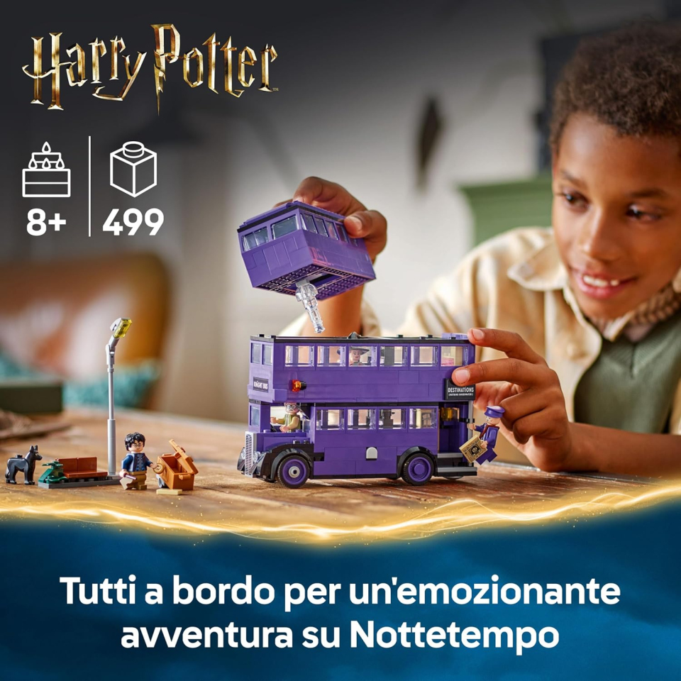 LEGO Harry Potter Autobus Nottetempo 76446 con 5 Minifigure