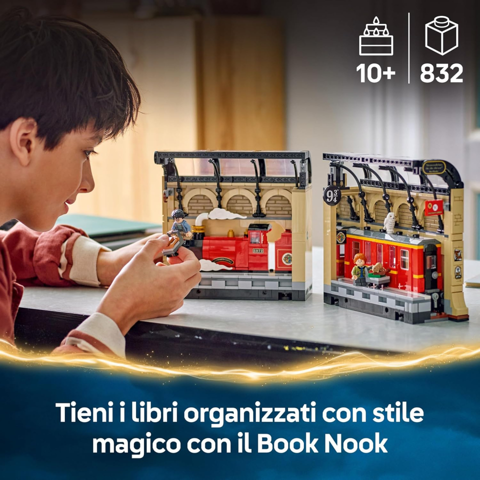 LEGO Harry Potter Book Nook Espresso per Hogwarts con Treno e Minifigure