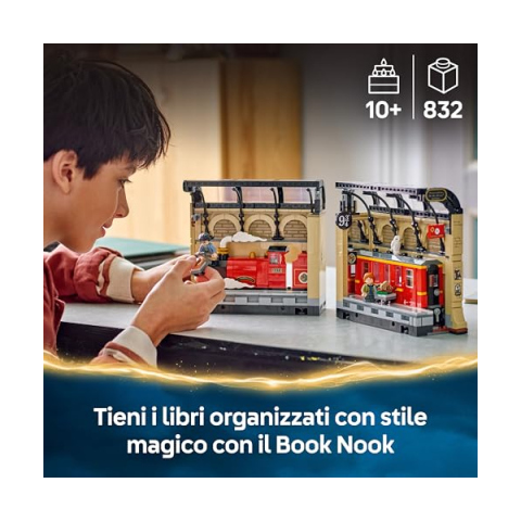 LEGO Harry Potter Book Nook Espresso per Hogwarts con Treno e Minifigure