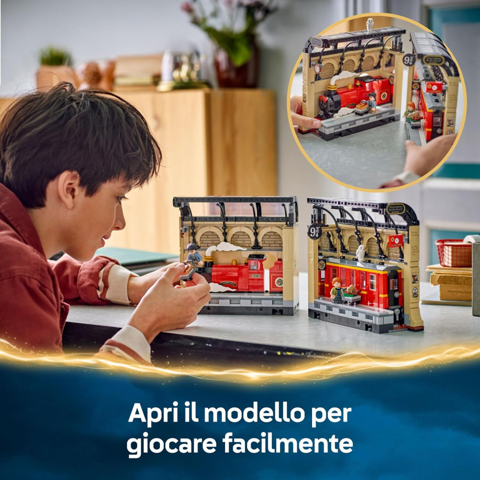 LEGO Harry Potter Book Nook Espresso per Hogwarts con Treno e Minifigure