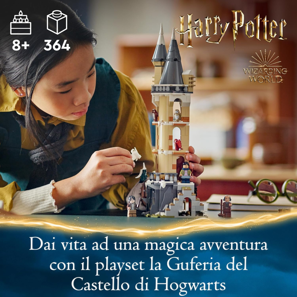 LEGO Harry Potter Guferia di Hogwarts con Minifigure
