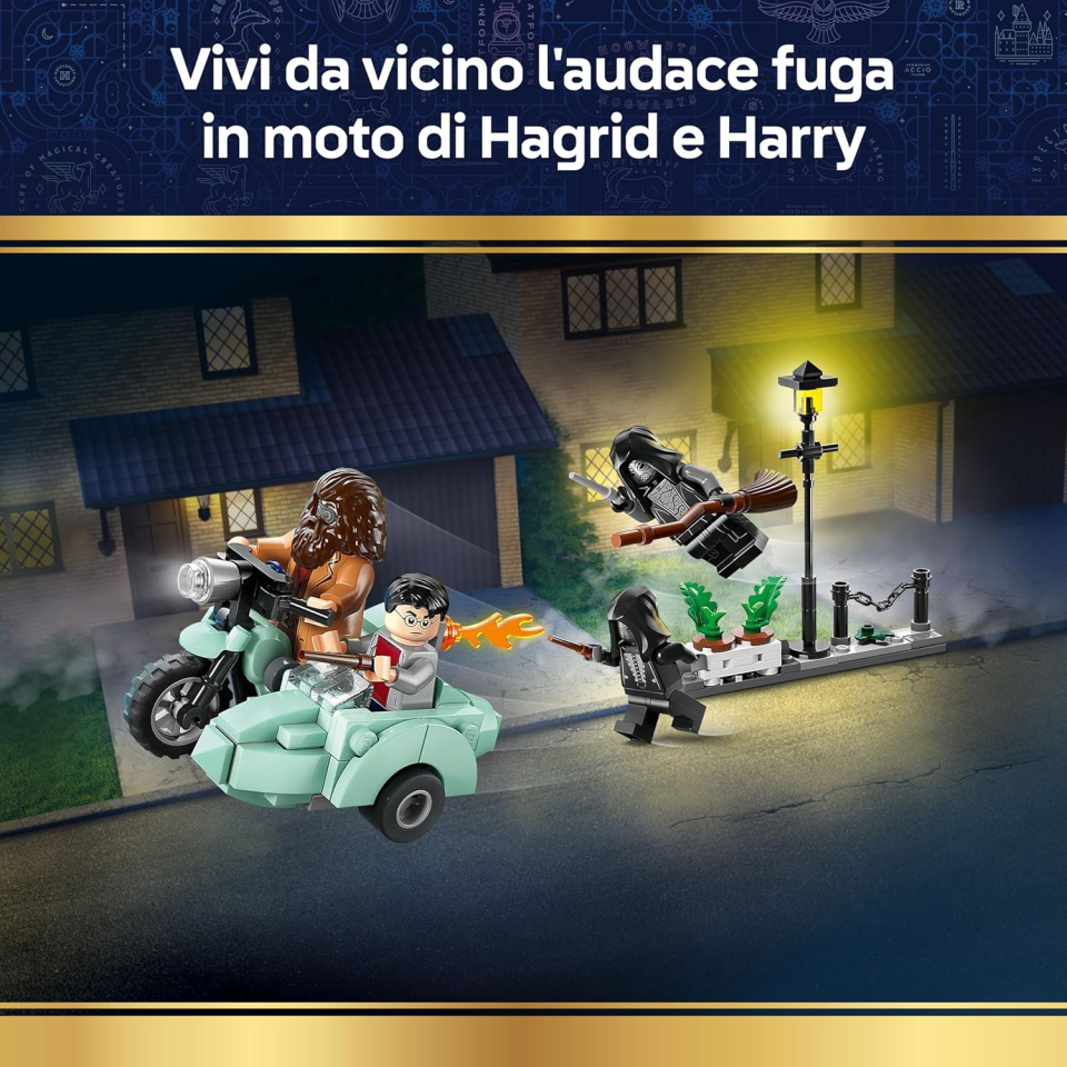 LEGO Harry Potter Fuga da Privet Drive – Moto di Hagrid con Sidecar 76459