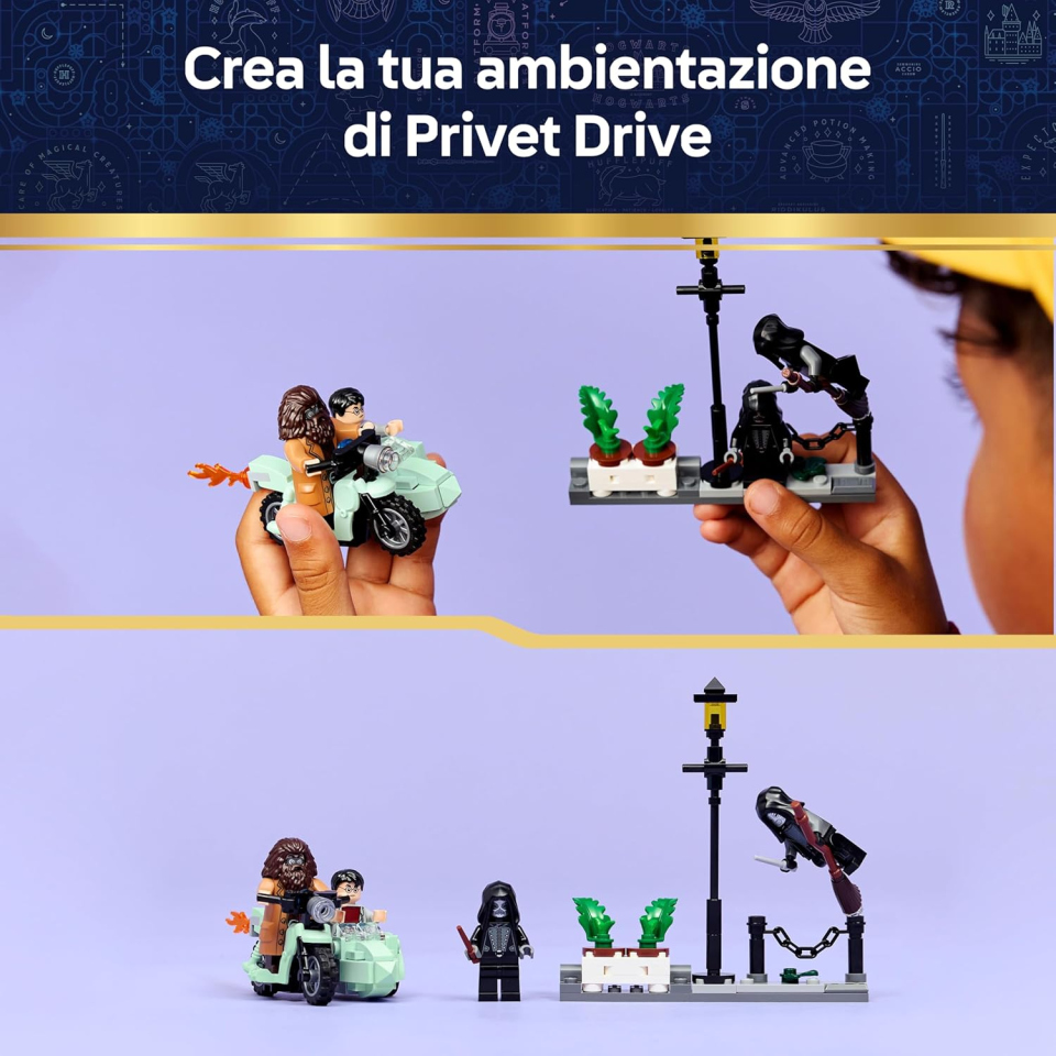 LEGO Harry Potter Fuga da Privet Drive – Moto di Hagrid con Sidecar 76459