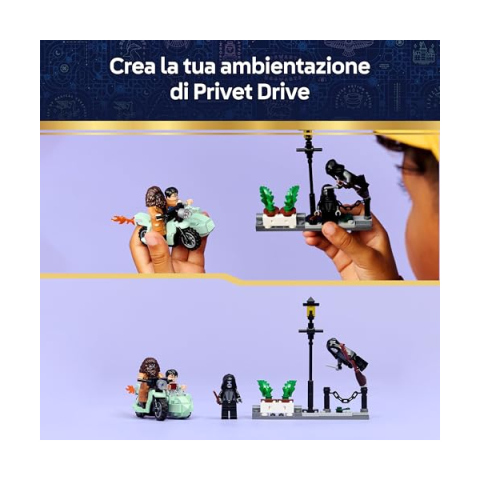 LEGO Harry Potter Fuga da Privet Drive – Moto di Hagrid con Sidecar 76459