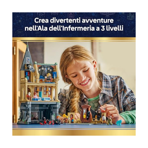 LEGO Harry Potter Castello di Hogwarts: Ala dell'Infermeria con 7 Minifigure