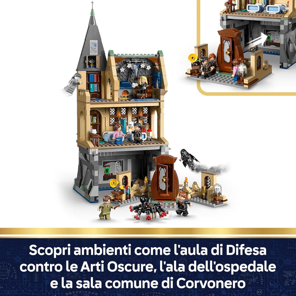 LEGO Harry Potter Castello di Hogwarts: Ala dell'Infermeria con 7 Minifigure