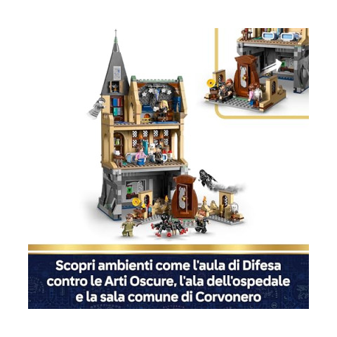 LEGO Harry Potter Castello di Hogwarts: Ala dell'Infermeria con 7 Minifigure