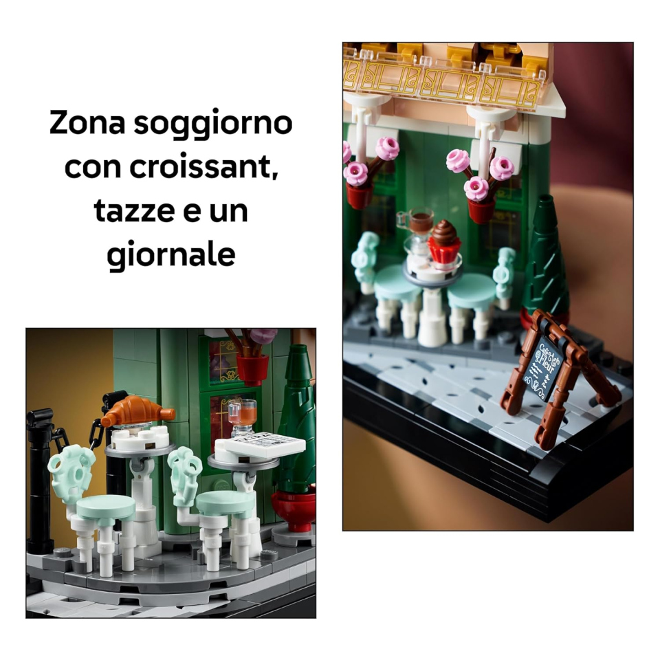 LEGO Icons Café Francese 10362 - Set Costruzioni per Adulti