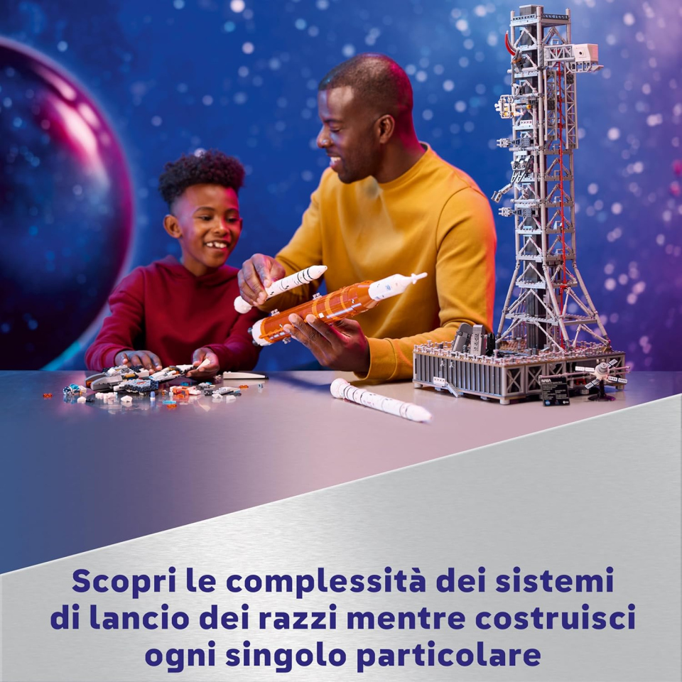 LEGO Icons NASA Artemis – Razzo Spaziale e Torre di Lancio 10341