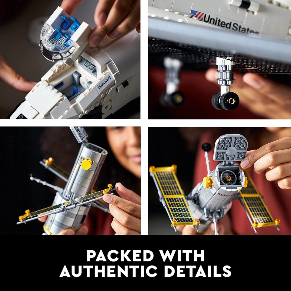 LEGO Icons Space Shuttle Discovery 10283 con Telescopio Hubble