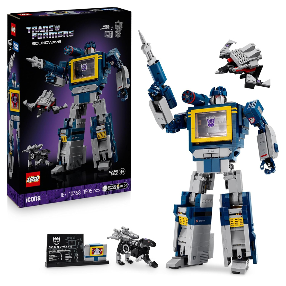 LEGO Icons Transformers Soundwave 10358 – Set Costruzioni da Collezione