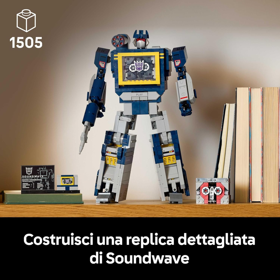 LEGO Icons Transformers Soundwave 10358 – Set Costruzioni da Collezione