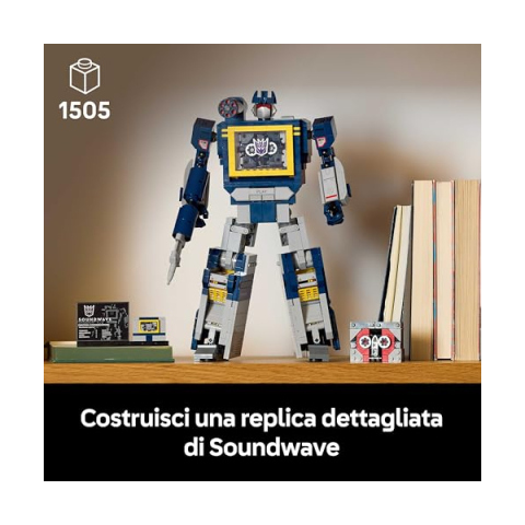 LEGO Icons Transformers Soundwave 10358 – Set Costruzioni da Collezione