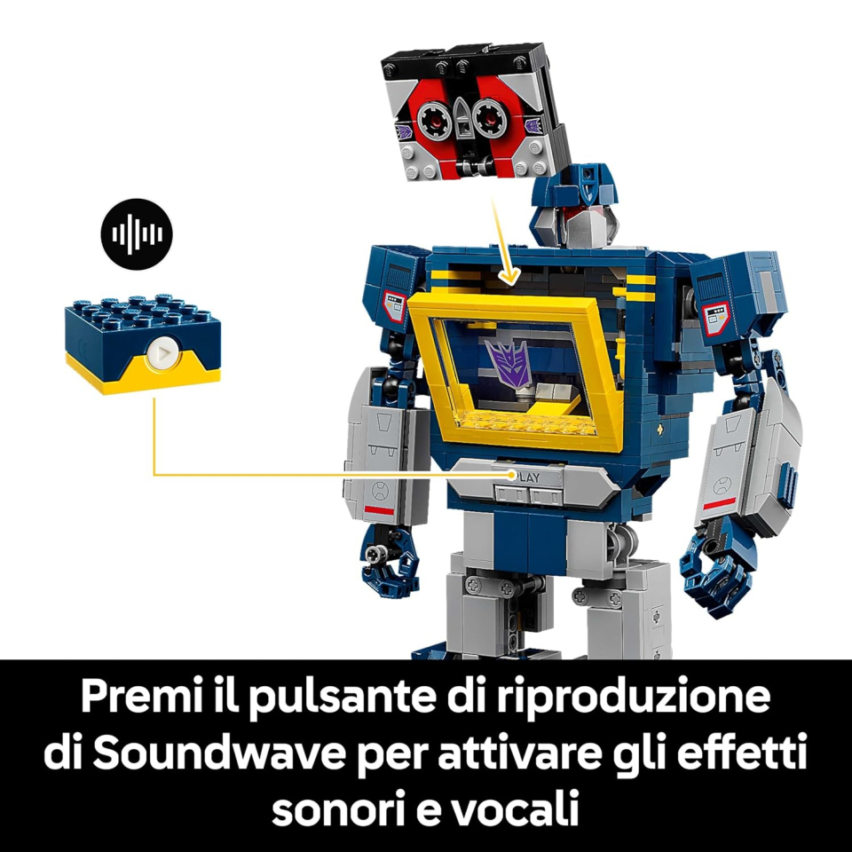 LEGO Icons Transformers Soundwave 10358 – Set Costruzioni da Collezione