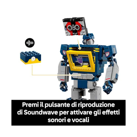 LEGO Icons Transformers Soundwave 10358 – Set Costruzioni da Collezione