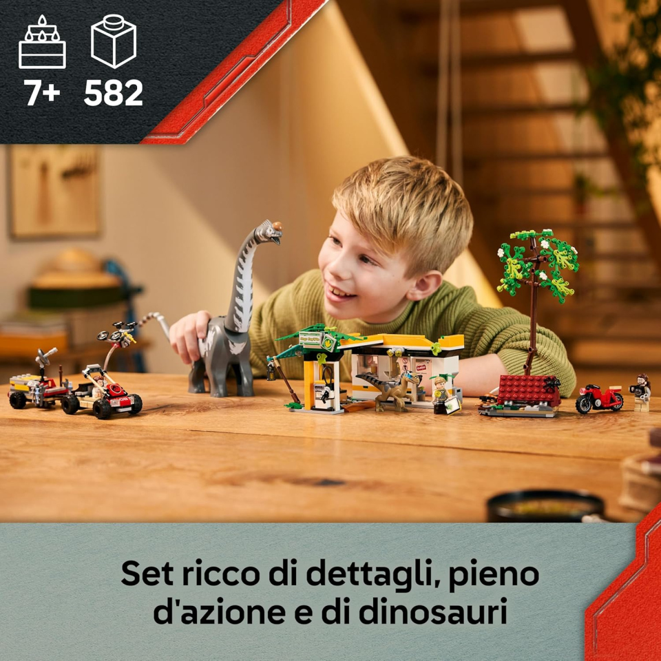 LEGO Jurassic World Raptor e Titanosauro 76973
