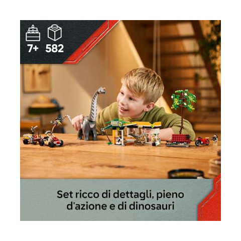 LEGO Jurassic World Raptor e Titanosauro 76973