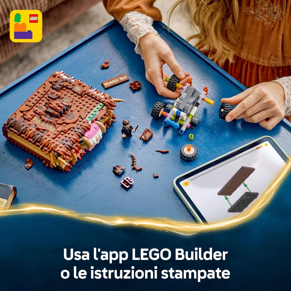 LEGO Harry Potter Libro Mostro dei Mostri Azzannante con Neville Paciock