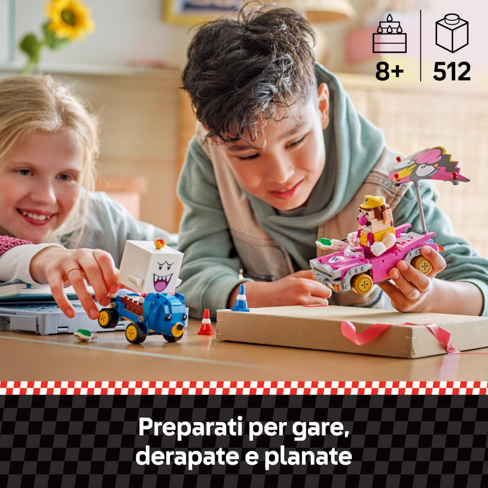 LEGO Super Mario Kart – Wario e Re Boo con Discocabrio e Quad orsetto