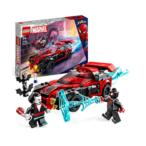 LEGO Marvel Miles Morales vs Morbius 76244 – Set con Macchina da Corsa Spider-Man