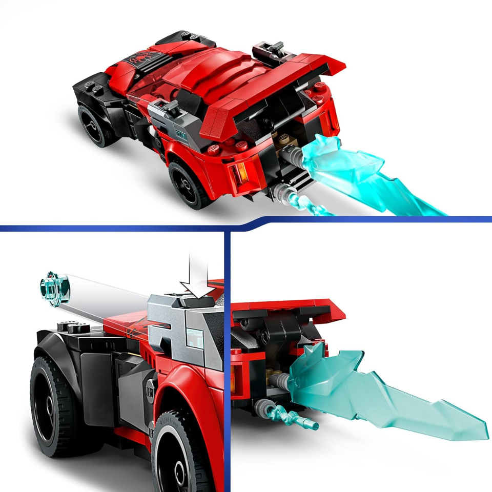 LEGO Marvel Miles Morales vs Morbius 76244 – Set con Macchina da Corsa Spider-Man