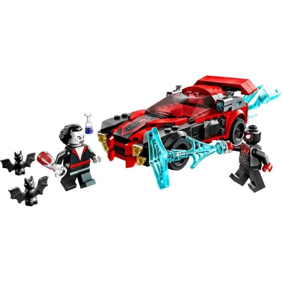 LEGO Marvel Miles Morales vs Morbius 76244 – Set con Macchina da Corsa Spider-Man