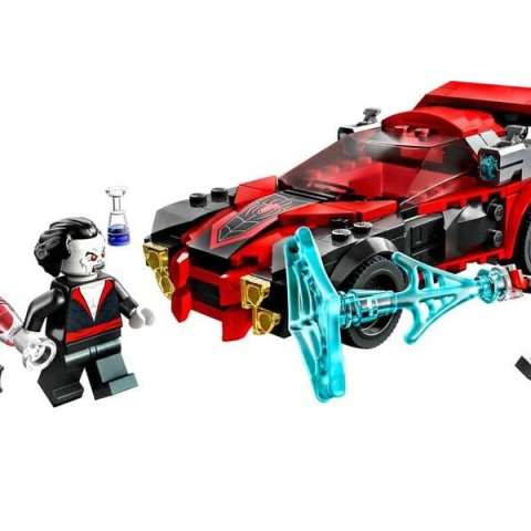 LEGO Marvel Miles Morales vs Morbius 76244 – Set con Macchina da Corsa Spider-Man