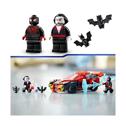 LEGO Marvel Miles Morales vs Morbius 76244 – Set con Macchina da Corsa Spider-Man