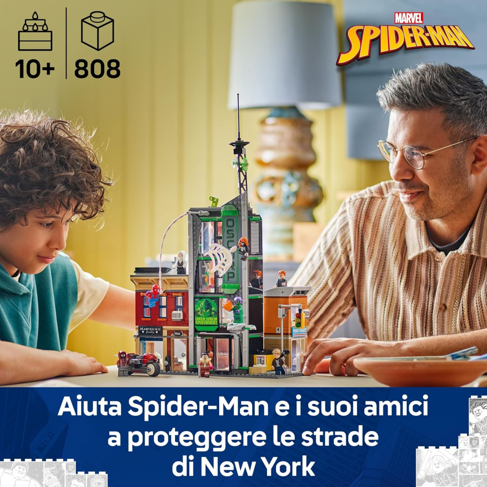 LEGO Marvel Spider-Man Contro Oscorp 76324 - Set Costruzioni con 8 Minifigure